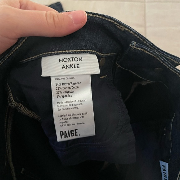 Paige Women's Dark Blue Jeans - Picture 4 of 6